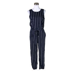 Tommy Hilfiger Navy and White Striped Jumpsuit